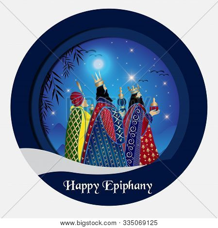 Vector Illustration Of Epiphany Is A Christian Festival, Jesus Christ Soon After He Was Born 2