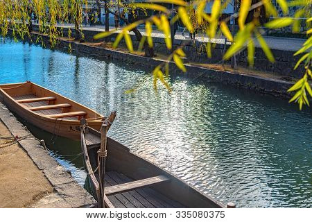 Okayama, Japan - Dec 30 2018 : View Of Kurashiki Bikan Historical Quarter. Townscape Known For Chara