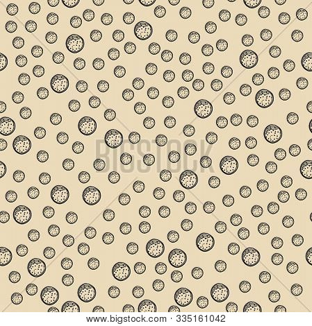Seamless Pattern With Cutel Balls. Scandinavian Style. Vector Illustration