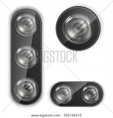 Realistic Lens Camera. Smartphone Lens Camera. Vector.
