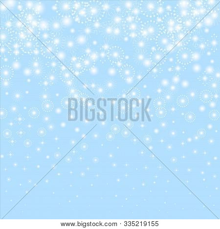 Snow Flakes. Beauteous Winter Silver Snowflake Overlay Template. Fancy Vector Illustration. Sparce S