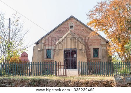 Machadodorp, South Africa - May 22, 2019: A Street Scene, With The Methodist Church, In Machadodorp 