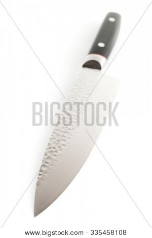 Japanese chef knife isolated on white background