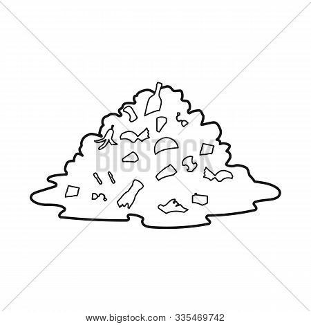 Vector Design Of Landfill And Trash Symbol. Web Element Of Landfill And Dump Stock Symbol For Web.