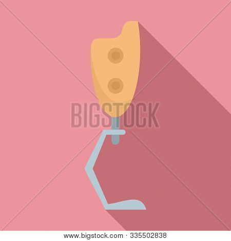 Biotechnology Leg Icon. Flat Illustration Of Biotechnology Leg Vector Icon For Web Design