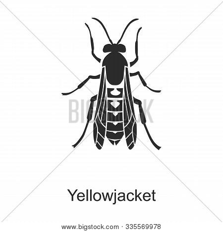 Insect Yellowjacket Vector Icon.black Vector Logo Isolated On White Background Insect Yellowjacket.