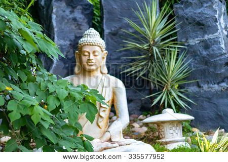 Gautama Buddha Statue In Meditative State. Bodhisattva Concept