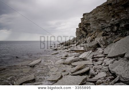Útesy na pobřeží Baltského moře