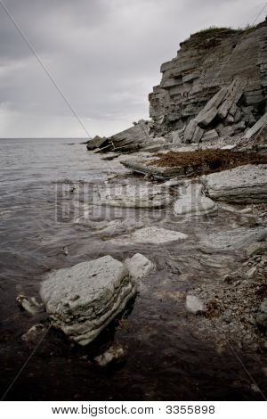 Útesy na pobřeží Baltského moře