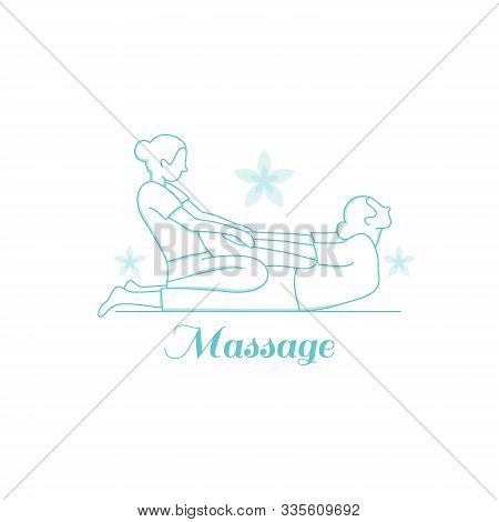 Body Massage Icon, Relax Muscle. Spa Center.