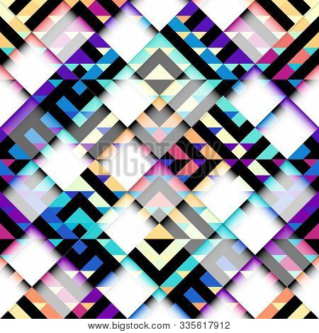 Geometric Abstract Pattern In Low Poly Style.
