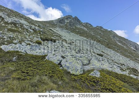Landscape From Hiking Trail From Kupen Peaks To Orlovets Peak, Rila Mountain, Bulgaria