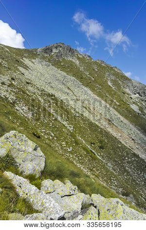 Landscape From Hiking Trail From Kupen Peaks To Orlovets Peak, Rila Mountain, Bulgaria