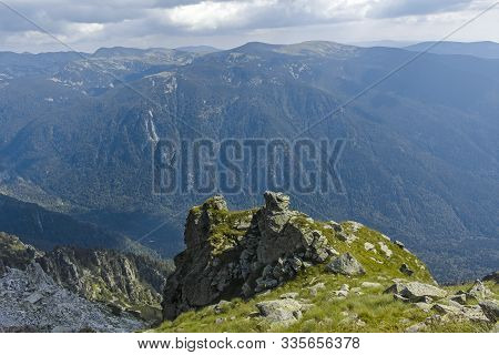 Landscape From Hiking Trail From Kupen Peaks To Orlovets Peak, Rila Mountain, Bulgaria