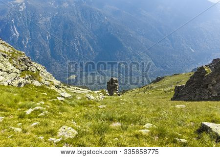 Landscape From Hiking Trail From Kupen Peaks To Orlovets Peak, Rila Mountain, Bulgaria