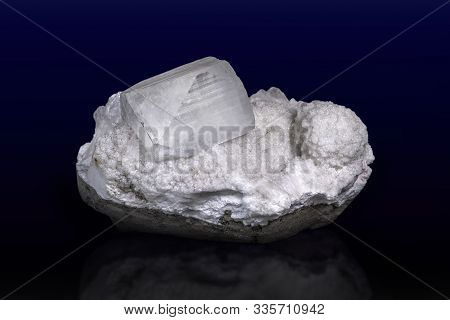 Apophyllite Geode Geological Crystals.mineral,macro Shot. Close Up