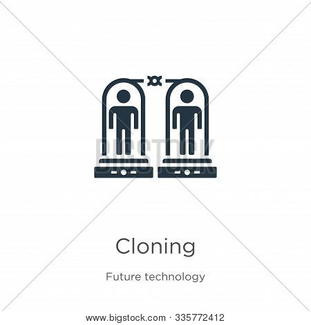 Cloning Icon Vector. Trendy Flat Cloning Icon From Future Technology Collection Isolated On White Ba