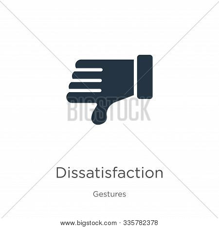 Dissatisfaction Icon Vector. Trendy Flat Dissatisfaction Icon From Gestures Collection Isolated On W