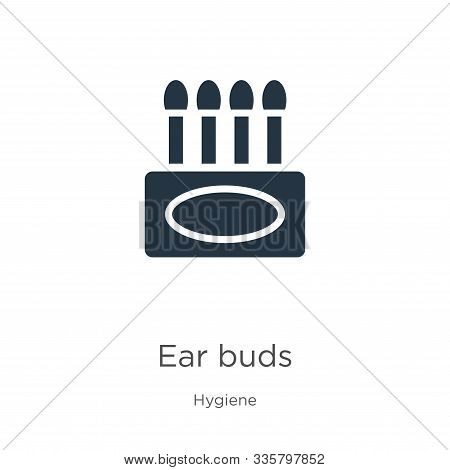 Ear Buds Icon Vector. Trendy Flat Ear Buds Icon From Hygiene Collection Isolated On White Background