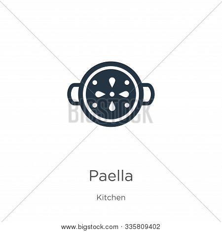 Paella Icon Vector. Trendy Flat Paella Icon From Kitchen Collection Isolated On White Background. Ve