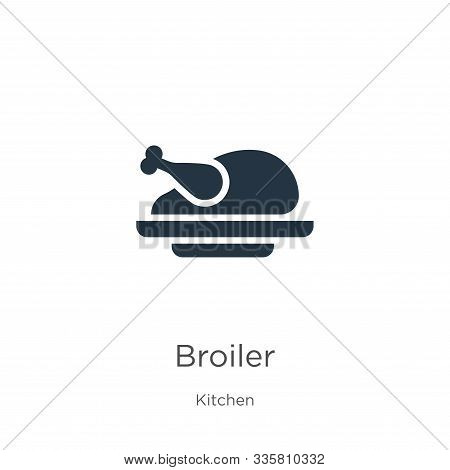 Broiler Icon Vector. Trendy Flat Broiler Icon From Kitchen Collection Isolated On White Background. 