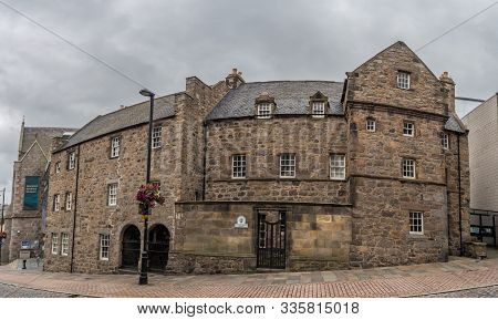 Aberdeen / Scotland - August 29, 2019: Ross Provost House On An August Cloudy Day