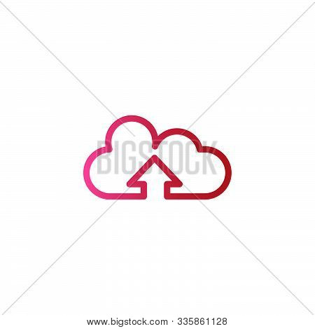 Upload Cloud Icon Logo Element Simple Modern