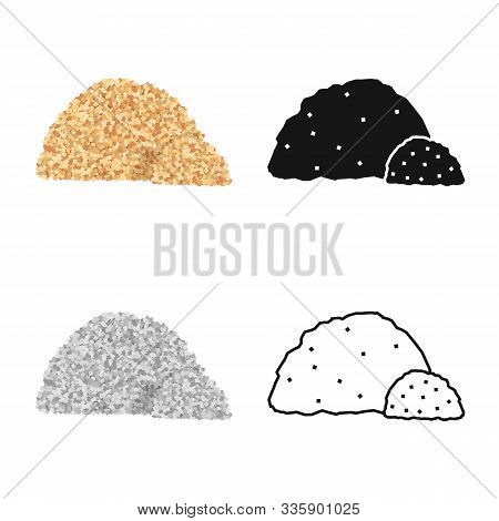 Vector Design Of Heap And Sugar Sign. Web Element Of Heap And Cane Vector Icon For Stock.