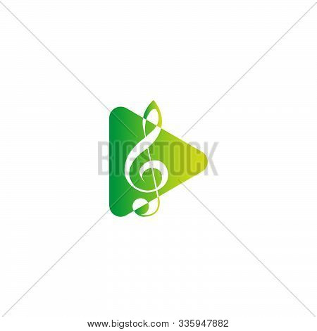 Vector Play Icon. Video Application Icon Design Template. Music Player. Line Art. Paper Origami Coll