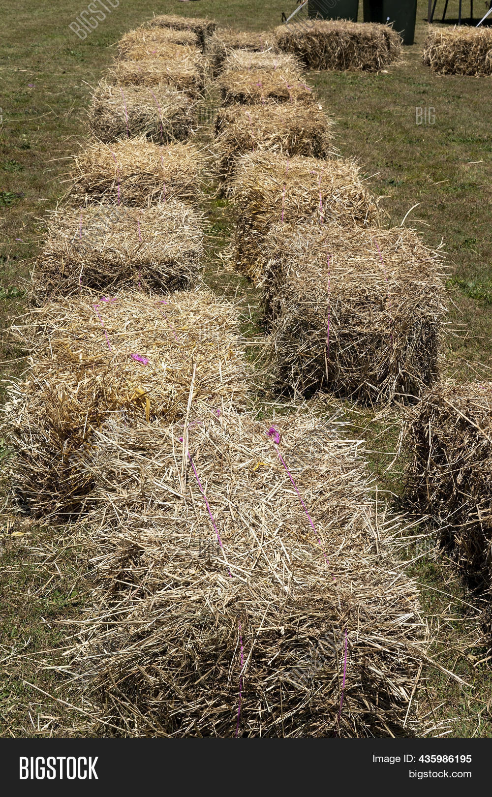 Rows Straw Bales Image & Photo (Free Trial) Bigstock