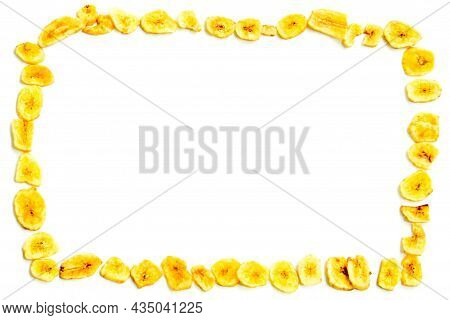 Dried Banana Chips Fried In Coconut Oil.