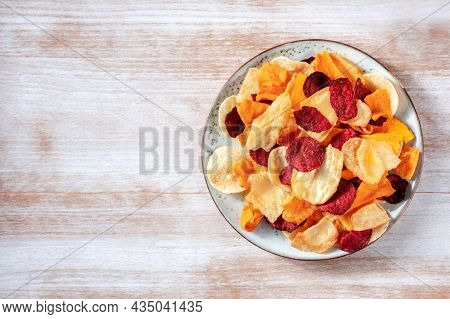 Dried Banana Chips Fried In Coconut Oil.