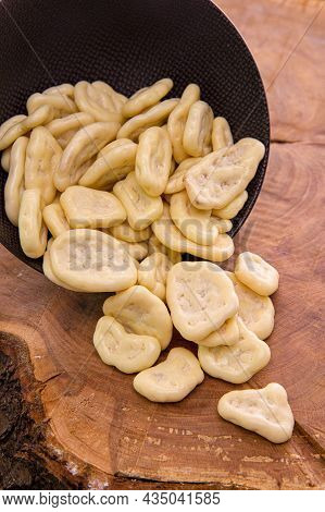Dried Banana Chips Fried In Coconut Oil.