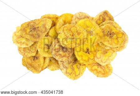 Dried Banana Chips Fried In Coconut Oil.