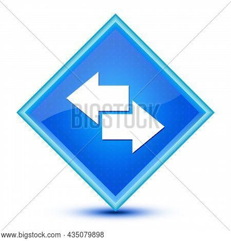 Transfer Icon Isolated On Special Blue Diamond Button Abstract Illustration