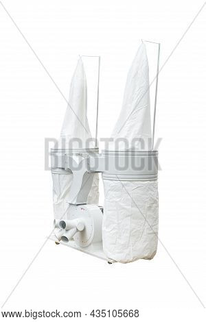 Industrial Wood Dust Collector For Wood Working Double Bag Type With Air Suction Blower In Furniture