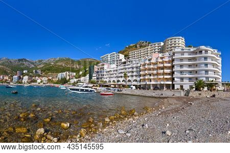 Resort Rafailovici - Montenegro - architecture and nature background