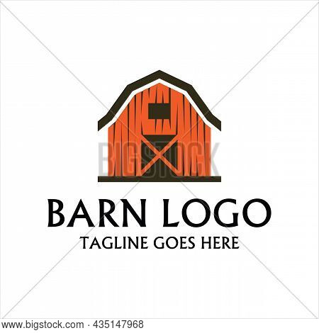 Barn Logo Concept Template Vector. Farmhouse, Warehouse Logo Vector Illustration Design