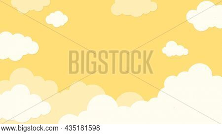 Cloud desktop wallpaper, pastel paper craft HD background