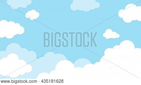 Cloud desktop wallpaper, pastel paper cut HD background