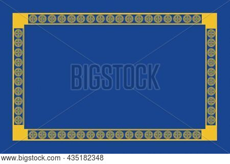 Chinese frame Lu symbol pattern yellow square in Chinese New Year theme