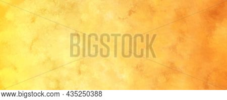 Abstract Colorful Yellow Orange Watercolor Texture Background Banner