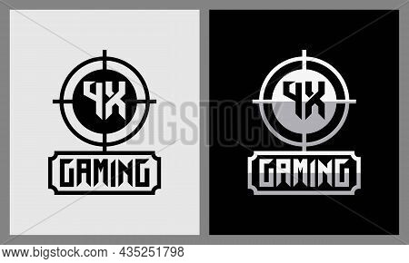 Initial Abstract 4x Gaming Logo Design Vector Template.