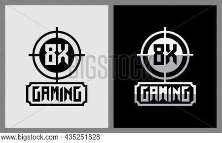 Initial Abstract 8x Gaming Logo Design Vector Template.