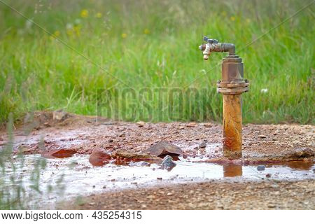Natural Mineral Spring On The Snæfellsnes Peninsula In West-iceland