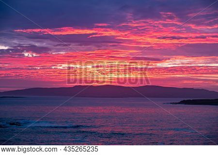 Sunset Above Aran Island - Arranmore - County Donegal, Ireland.