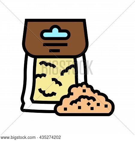 Rye Flour Bag Color Icon Vector. Rye Flour Bag Sign. Isolated Symbol Illustration