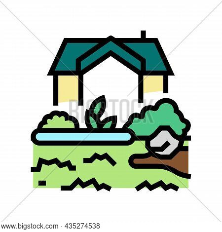 Garden Design Color Icon Vector. Garden Design Sign. Isolated Symbol Illustration