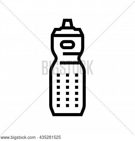 Water Bottle Line Icon Vector. Water Bottle Sign. Isolated Contour Symbol Black Illustration