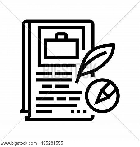 Storytelling Writing Line Icon Vector. Storytelling Writing Sign. Isolated Contour Symbol Black Illu